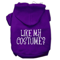 Like My Costume? Screen Print Pet Hoodies Size