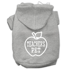 Teachers Pet Screen Print Pet Hoodies Size