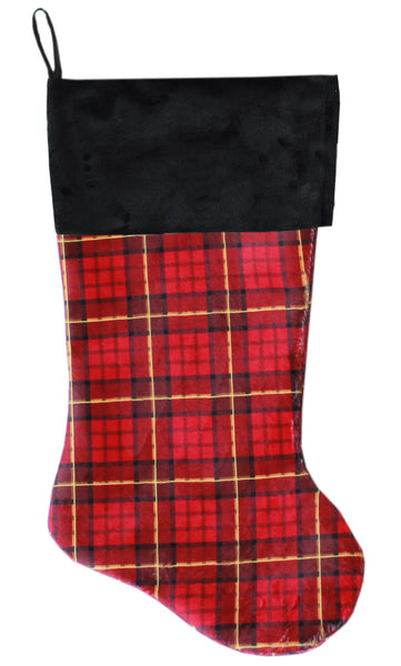 Red Plaid Christmas Stocking