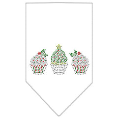 Christmas Cupcakes Rhinestone Bandana