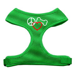 Peace, Love, Bone Design Soft Mesh Harnesses