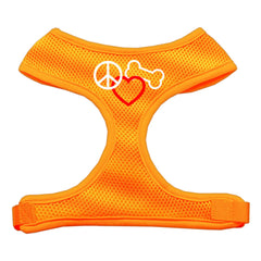 Peace, Love, Bone Design Soft Mesh Harnesses