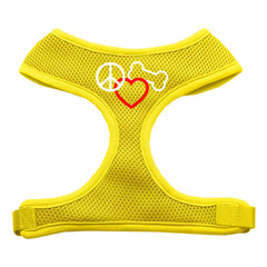 Peace, Love, Bone Design Soft Mesh Harnesses