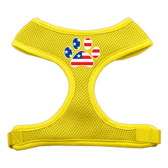 Paw Flag Usa Screen Print Soft Mesh Harness