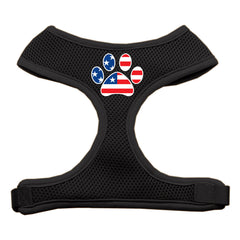 Paw Flag Usa Screen Print Soft Mesh Harness