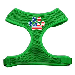 Paw Flag Usa Screen Print Soft Mesh Harness