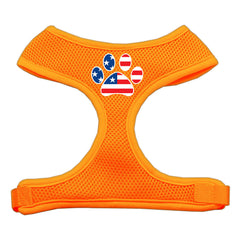 Paw Flag Usa Screen Print Soft Mesh Harness