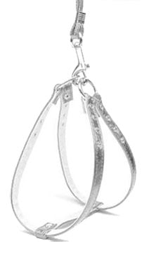 Metallic Step-in Harness Silver W/ Clear Stones