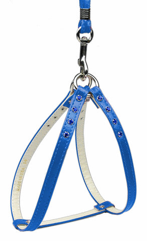 Step-in Harness Blue W/ Blue Stones