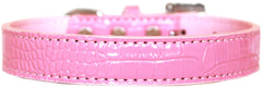 Tulsa Plain Croc Dog Collar