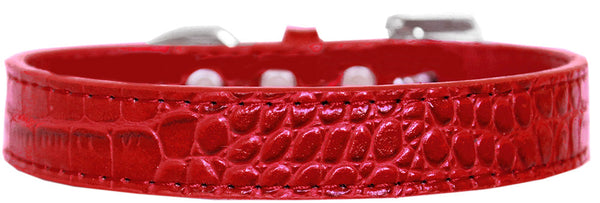 Tulsa Plain Croc Dog Collar Size