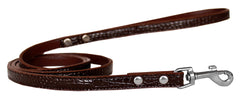 Plain Croc Leash Wide X Long