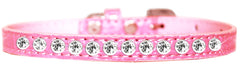 One Row Clear Jewel Croc Dog Collar Size