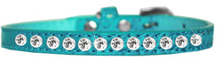 One Row Clear Jewel Croc Dog Collar Size