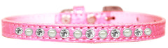 Pearl And Clear Jewel Croc Dog Collar Size