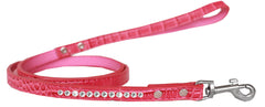 Clear Jewel Croc Leash 1/2'' Wide X Long