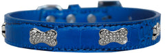 Croc Crystal Bone Dog Collar Size