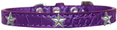 Silver Star Widget Croc Dog Collar Size