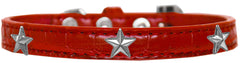 Silver Star Widget Croc Dog Collar Size