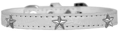 Silver Star Widget Croc Dog Collar Size