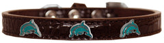 Dolphin Widget Croc Dog Collar Size