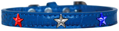 Red, White And Blue Star Widget Croc Dog Collar Size