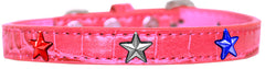 Red, White And Blue Star Widget Croc Dog Collar Size