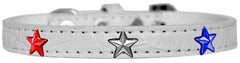 Red, White And Blue Star Widget Croc Dog Collar Size