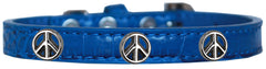 Peace Sign Widget Croc Dog Collar Size