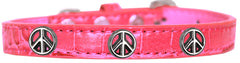 Peace Sign Widget Croc Dog Collar Size