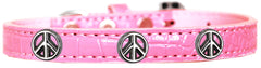 Peace Sign Widget Croc Dog Collar Size