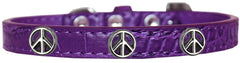 Peace Sign Widget Croc Dog Collar Size