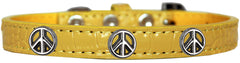 Peace Sign Widget Croc Dog Collar Size
