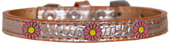 Pink Daisy Widget Croc Dog Collar Size