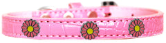 Pink Daisy Widget Croc Dog Collar Size