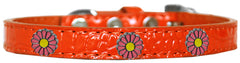 Pink Daisy Widget Croc Dog Collar Size