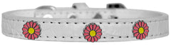 Pink Daisy Widget Croc Dog Collar Size