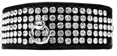 Mirage 5 Row Rhinestone Designer Croc Dog Collar