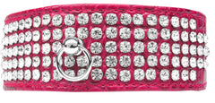 Mirage 5 Row Rhinestone Designer Croc Dog Collar