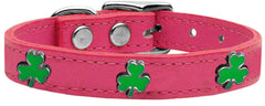 Shamrock Widget Genuine Leather Dog Collar