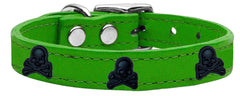 Skull Widget Genuine Leather Dog Collar