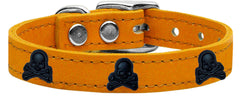 Skull Widget Genuine Leather Dog Collar