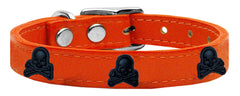 Skull Widget Genuine Leather Dog Collar