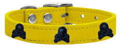 Skull Widget Genuine Leather Dog Collar