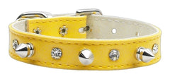 Yellow "just The Basics" Crystal And Spike Collars