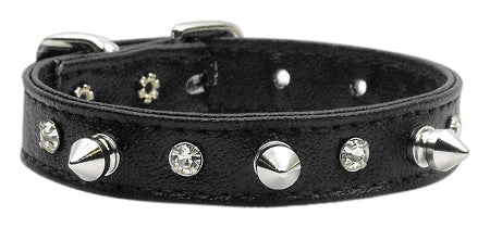 Black "just The Basics" Crystal And Spike Collars