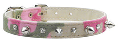 Camo Crystal And Spike Collars Camo