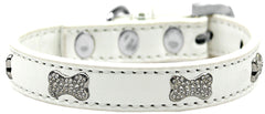 Crystal Bone Premium Dog Collar Size