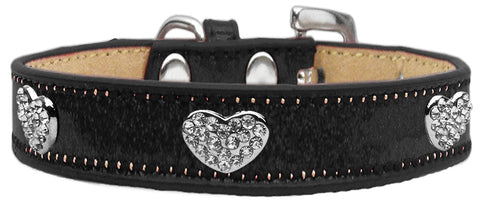 Crystal Heart Dog Collar Ice Cream Size