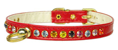 Confetti Crystal Jewelry Dog Collar - # 26 1 Row